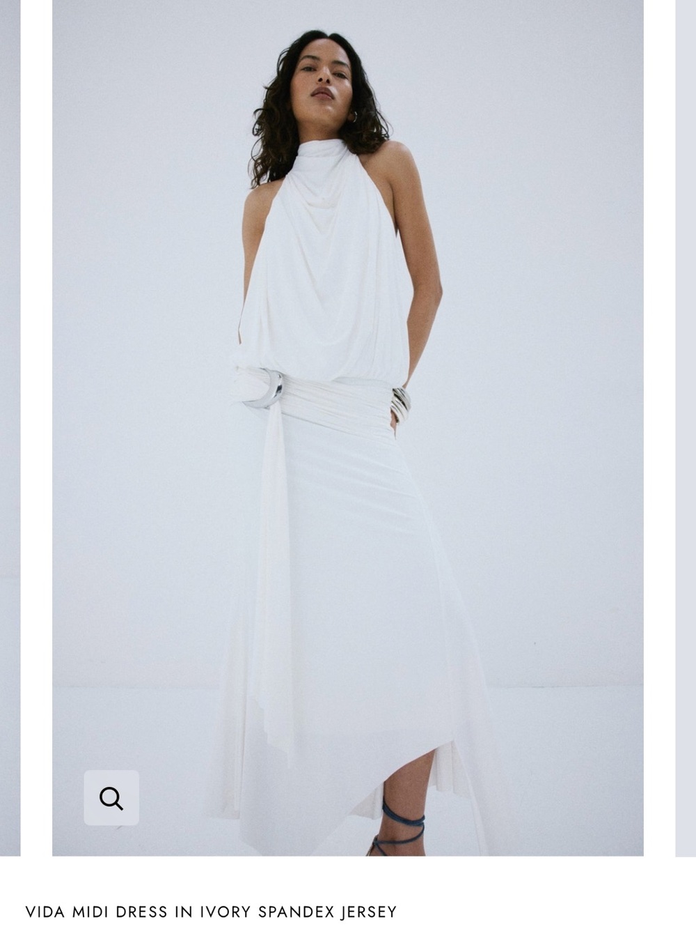 Vida Ivory Halter Midi Dress